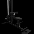 Exercise machine with upper and lower pulley CFA-198