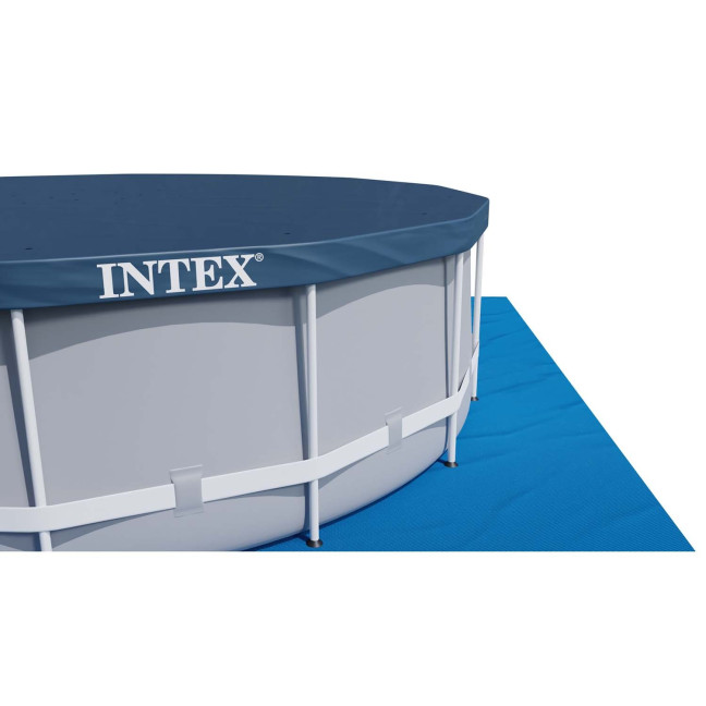 INTEX 457 × 122 cm steel-frame pool 21-in-1 set — XL backyard resort with FREE bubble maker