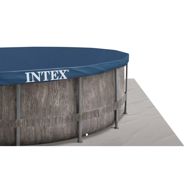 INTEX Greywood Prism Frame pool 457 × 122 cm (+ full accessory kit) — resort-grade depth for family backyards
