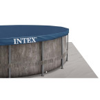 INTEX Greywood Prism Frame pool 457 × 122 cm (+ full accessory kit) — resort-grade depth for family backyards