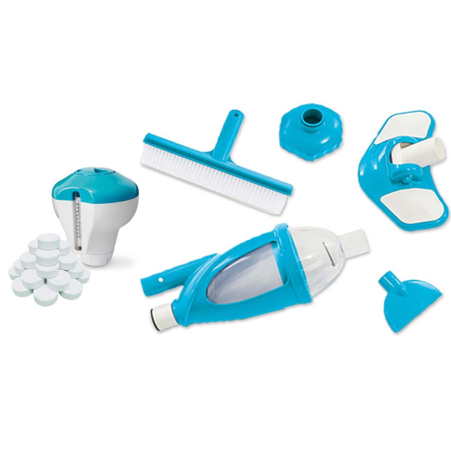 INTEX Greywood Prism Frame pool 457 × 122 cm (+ full accessory kit) — resort-grade depth for family backyards