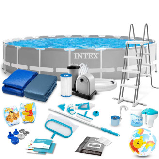 INTEX Greywood Prism Frame 610 × 132 cm pool (+ complete accessory kit) — XXL resort experience for epic family summers
