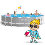 INTEX Greywood Prism Frame 610 × 132 cm pool (21-in-1 set + FREE Soke GO! scooter)