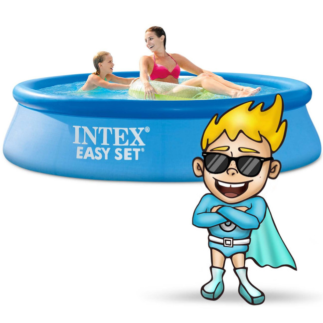 INTEX Easy Set Ø 244 × 61 cm pool — big-kid paddling fun for any garden or holiday spot