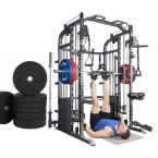 Cyklop 2 + 60KG Olympic Plates (4x5kg, 4x10kg) UWN070 Leg Press with Weight Stack Semi Commercial HMS