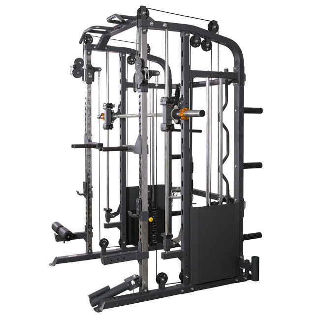 Cyklop 2 + 60KG Olympic Plates (4x5kg, 4x10kg) UWN070 Leg Press with Weight Stack Semi Commercial HMS