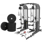 CYKLOP 4 SEMI COMMERCIAL HMS CRANE + 60kg Olympic Plates 4x5kg 4x10kg
