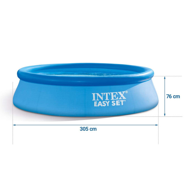 INTEX Easy Set Pool Ø 305 × 76 cm (2-in-1 set) — quick-fit family pool with matching cover