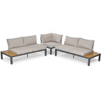 BALI aluminum garden corner sofa | aluminum outdoor furniture, modern design, perfect for terrace and garden