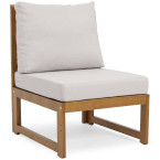 MALTA middle segment - light brown/white cushion for garden