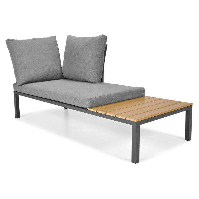 LAGOS Garden Corner Sofa with Lounger Function - Grey | Garden corner sofa, relaxation set, comfort on the patio