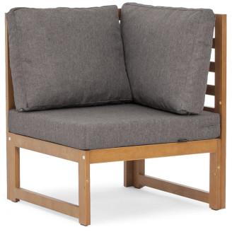 MALTA corner segment - dark brown/graphite cushion