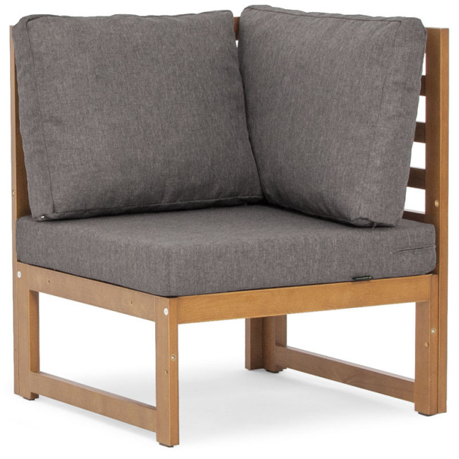 MALTA corner segment - light brown/graphite cushion