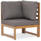 MALTA corner segment - light brown/graphite cushion