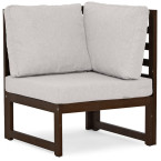 MALTA corner segment - dark brown/graphite cushion/white