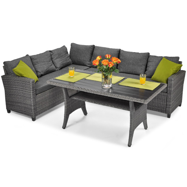 SZTOKHOLM Rattan Garden Furniture | Rattan garden furniture, patio set, garden relaxation grey