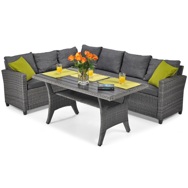 SZTOKHOLM Rattan Garden Furniture | Rattan garden furniture, patio set, garden relaxation grey
