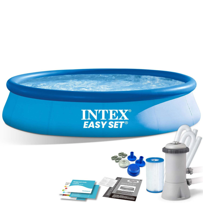 INTEX Easy Set Pool Ø 396 × 84 cm (9-in-1 bundle with cartridge pump)