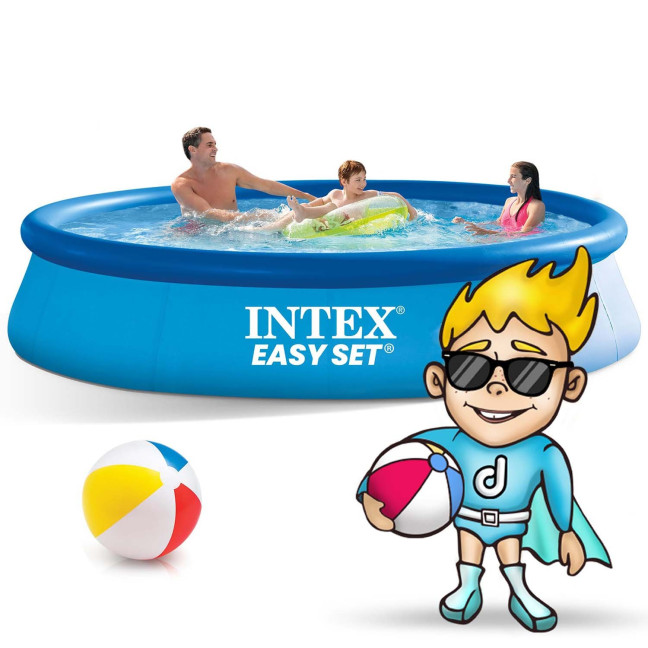 INTEX Easy Set Pool Ø 396 × 84 cm (9-in-1 bundle with cartridge pump)