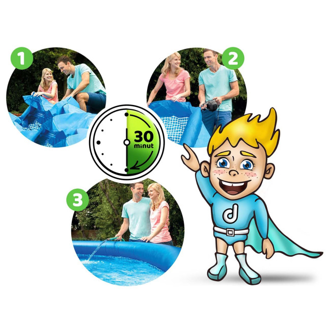 INTEX Easy Set Pool Ø 396 × 84 cm (9-in-1 bundle with cartridge pump)