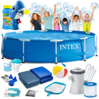 Frame Garden Pool 305 x 76 cm 15w1 INTEX 28202 + Bubble Machine FREE