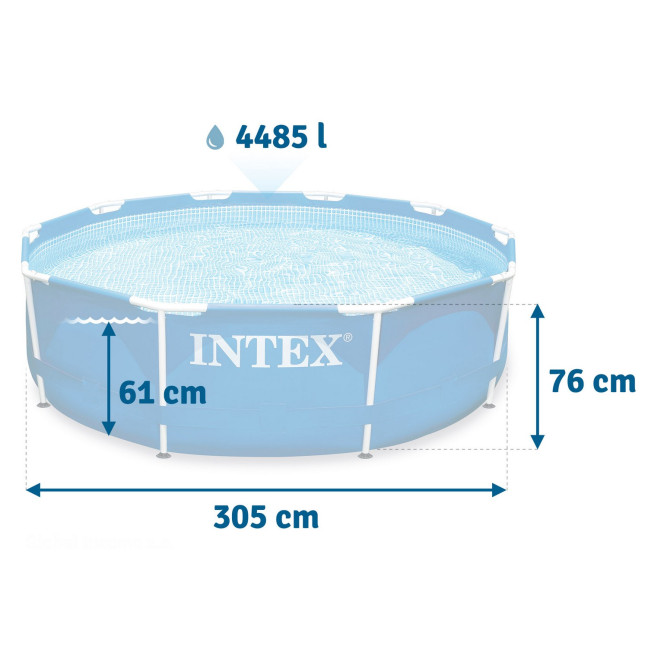 Frame Garden Pool 305 x 76 cm 15w1 INTEX 28202 + Bubble Machine FREE