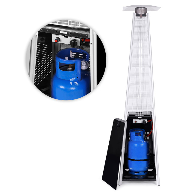 Gas Patio Heater 13 kW Glass Garden with Cover | Garden furniture, relaxation, modern style