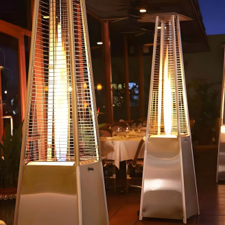 Gas Patio Heater 13 kW Silver Glass Garden | Garden furniture, relaxation, modern style