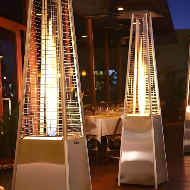 Gas Patio Heater 13 kW Silver Glass Garden | Garden furniture, relaxation, modern style
