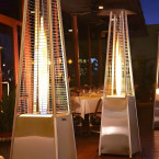 Gas Patio Heater 13 kW Silver Glass Garden | Garden furniture, relaxation, modern style