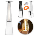 Gas Patio Heater 13 kW Silver Glass Garden | Garden furniture, relaxation, modern style