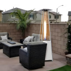 Gas Patio Heater 13 kW Silver Glass Garden | Garden furniture, relaxation, modern style