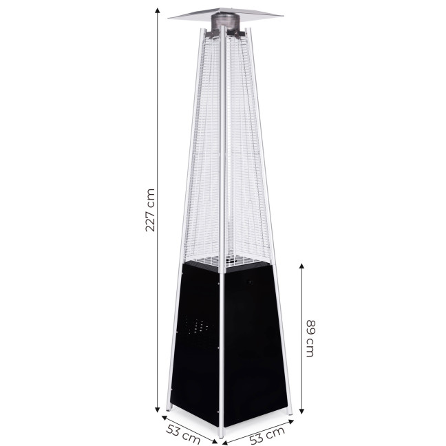 Gas Patio Heater 13 kW Glass Garden with Cover | Garden furniture, relaxation, modern style