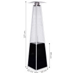 Gas Patio Heater 13 kW Glass Garden with Cover | Garden furniture, relaxation, modern style