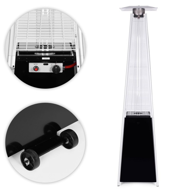 Gas Patio Heater 13 kW Glass Garden with Cover | Garden furniture, relaxation, modern style