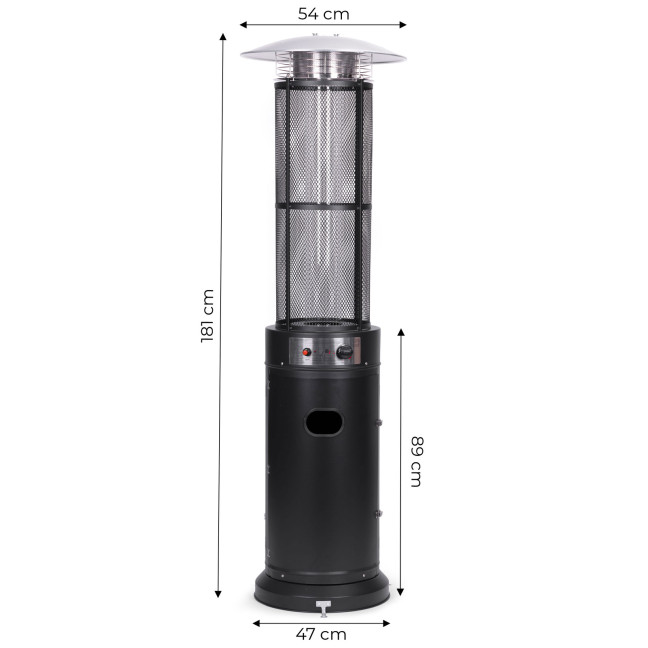 Gas Patio Heater 13 kW Glass Garden with Cover | Garden furniture, relaxation, modern style