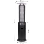 Gas Patio Heater 13 kW Glass Garden with Cover | Garden furniture, relaxation, modern style