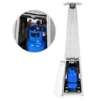 Gas Patio Heater 13 kW Silver Glass Garden | Garden furniture, relaxation, modern style