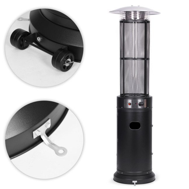 Gas Patio Heater 13 kW Glass Garden with Hose and Cover | Garden furniture, relaxation, modern style