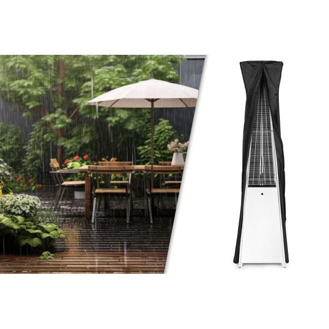 Gas Patio Heater 13 kW Silver Glass Garden | Garden furniture, relaxation, modern style