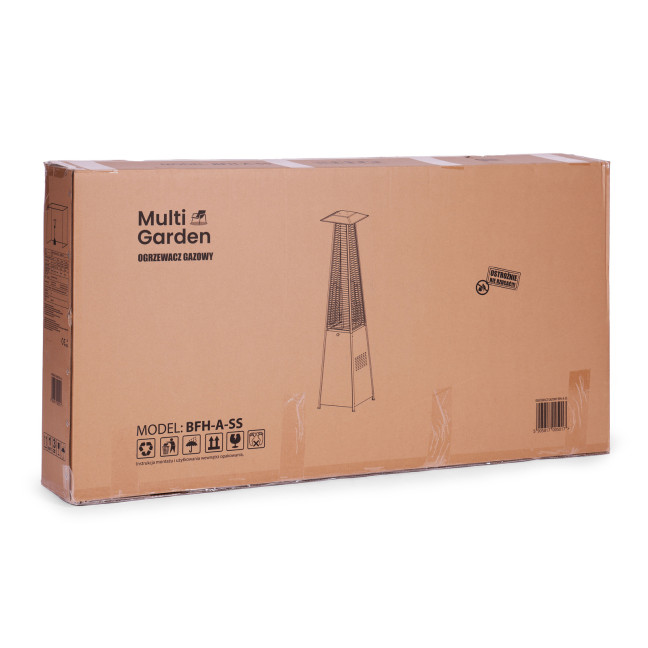 Gas Patio Heater 13 kW Silver Glass Garden | Garden furniture, relaxation, modern style