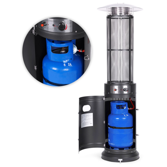 Gas Patio Heater 13 kW Glass Garden with Hose and Cover | Garden furniture, relaxation, modern style