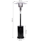Gas Patio Heater 13 kW Glass Garden with Cover | Garden furniture, relaxation, modern style