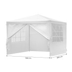 MultiGarden White Commercial Garden Pavilion Tent 3x3 m | Garden furniture, relaxation, modern style