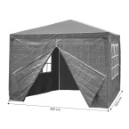 MultiGarden Grey Commercial Garden Pavilion Tent 3x3 m | Garden furniture, relaxation, modern style