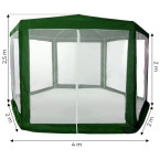 MultiGarden Green Commercial Garden Pavilion Tent 2x2x2 m with Mosquito Net | Garden furniture, relaxation, modern style