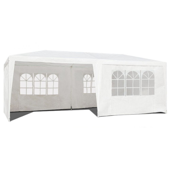 MultiGarden White Commercial Garden Pavilion Tent 3x6 m with 6 Walls | Garden furniture, relaxation, modern style