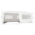 MultiGarden White Commercial Garden Pavilion Tent 3x6 m with 6 Walls | Garden furniture, relaxation, modern style