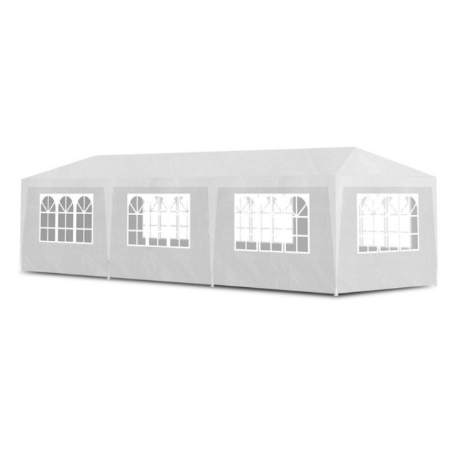 MultiGarden White Commercial Garden Pavilion Tent 3x9 m with 8 Walls | Garden furniture, relaxation, modern style