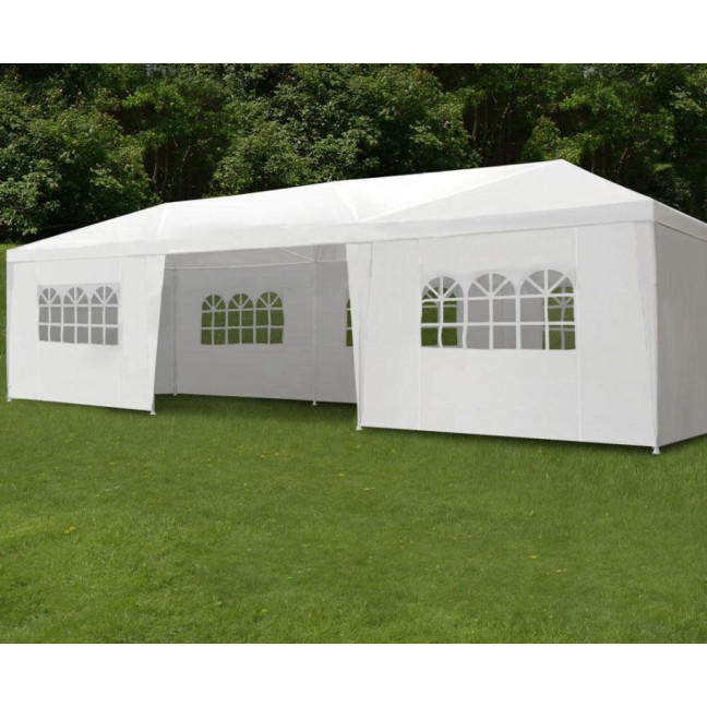 MultiGarden White Commercial Garden Pavilion Tent 3x9 m with 8 Walls | Garden furniture, relaxation, modern style